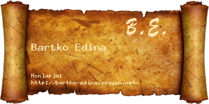 Bartko Edina névjegykártya
